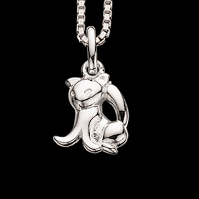 VEDHÆNG KAT SØLV M/KÆDE