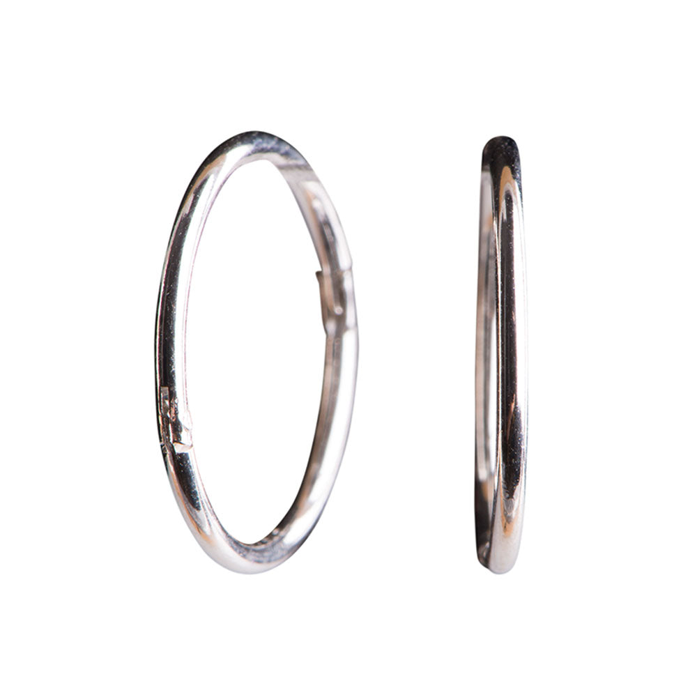 RHOD. SØLV CREOL 22 MM UDVENDIGT