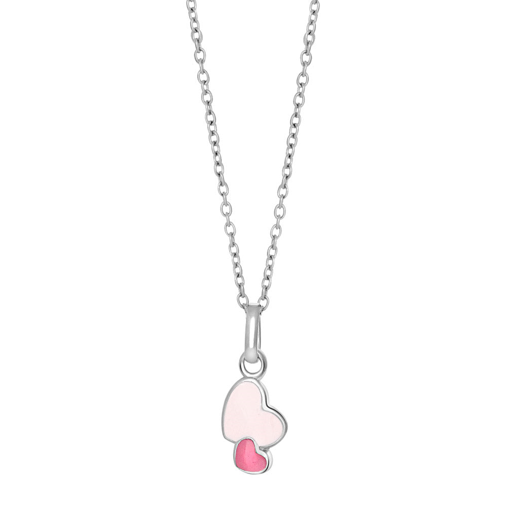 Nordahl Andersen Hjerte Børnehalskæde i Sterling Sølv med Emalje