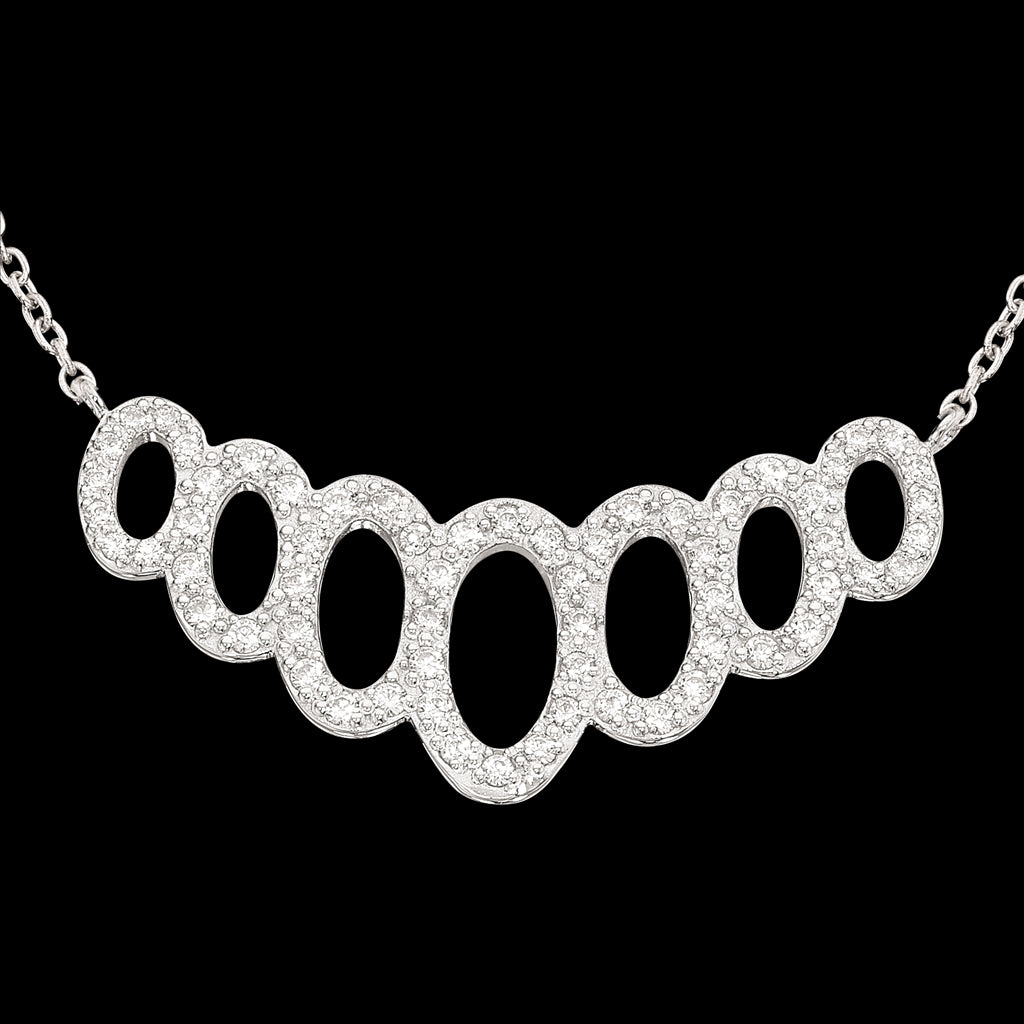 SØLV/RH COLLIER ZIR.