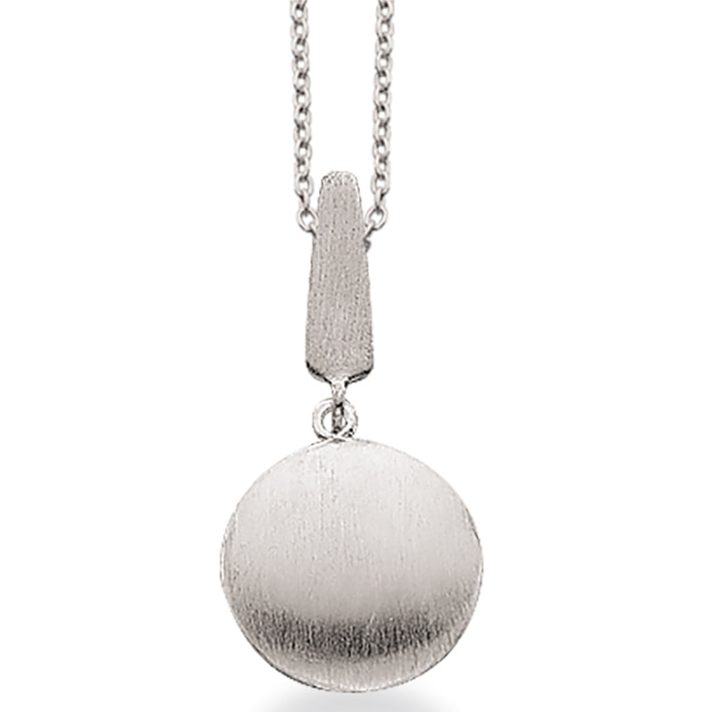 VEDHÆNG POLET MAT SØLV M/KÆDE