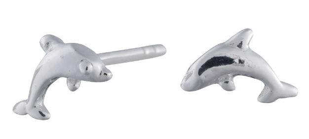 RHOD. SØLVØRESTIKKER DELFIN