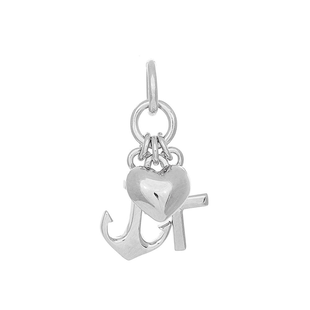 RHOD SØLV VEDHÆNG/CHARM TRO, HÅB & KÆRLIGHED