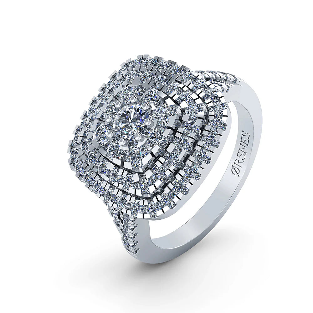 Henrik Ørsnes Design Ring i 14 Karat Hvidguld med Brillanter 1,022 Carat TW/SI