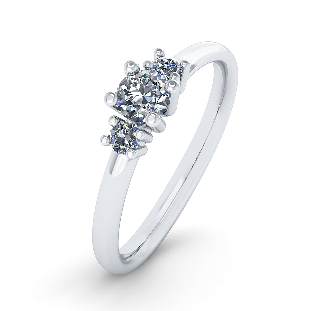 14KT HV RING 0,50 W.SI