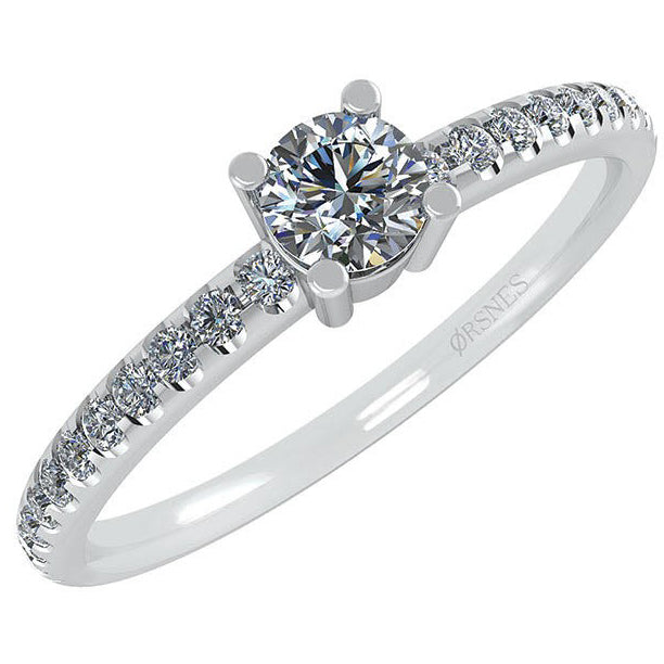 HENRIK ØRSNES DESIGN 14KT.RING 0,20 CT W.SI