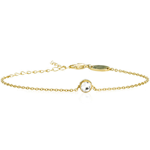 STÅL/FG ARMBÅND KRYSTAL