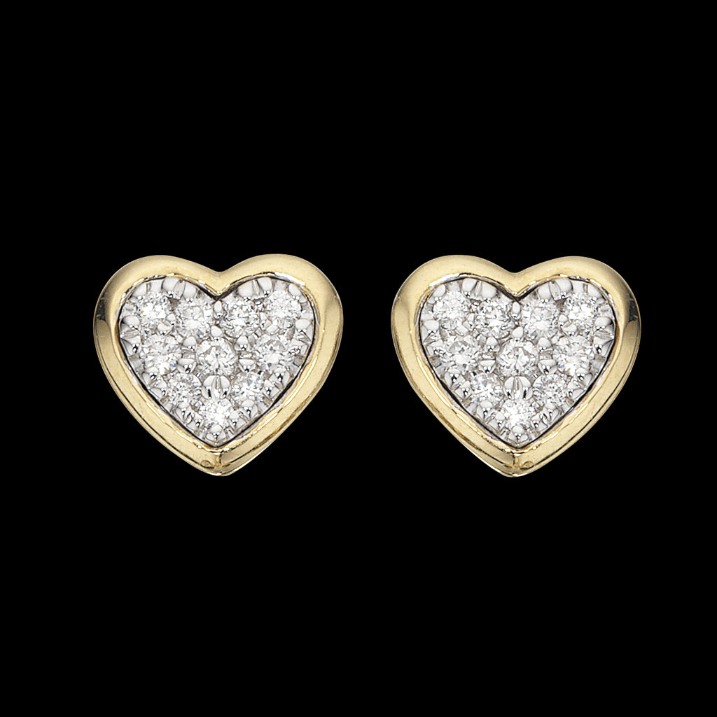 ØREPYNT HJERTE 0,12 H-W/SI 14 KT