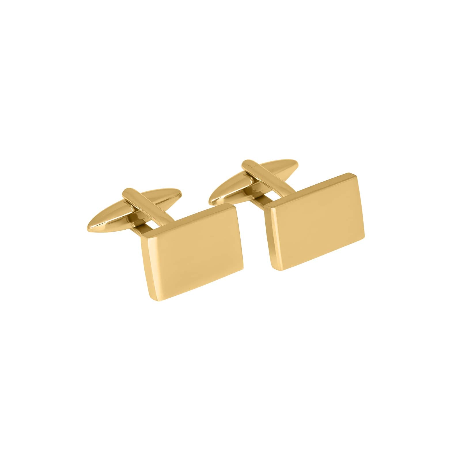 RUSTFRI STÅL MANCHETKNAPPER IP FORGYLDT BØRSTET