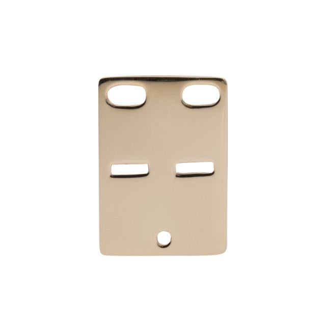 8KT. GULD KADAVERSKILT 26X18MM