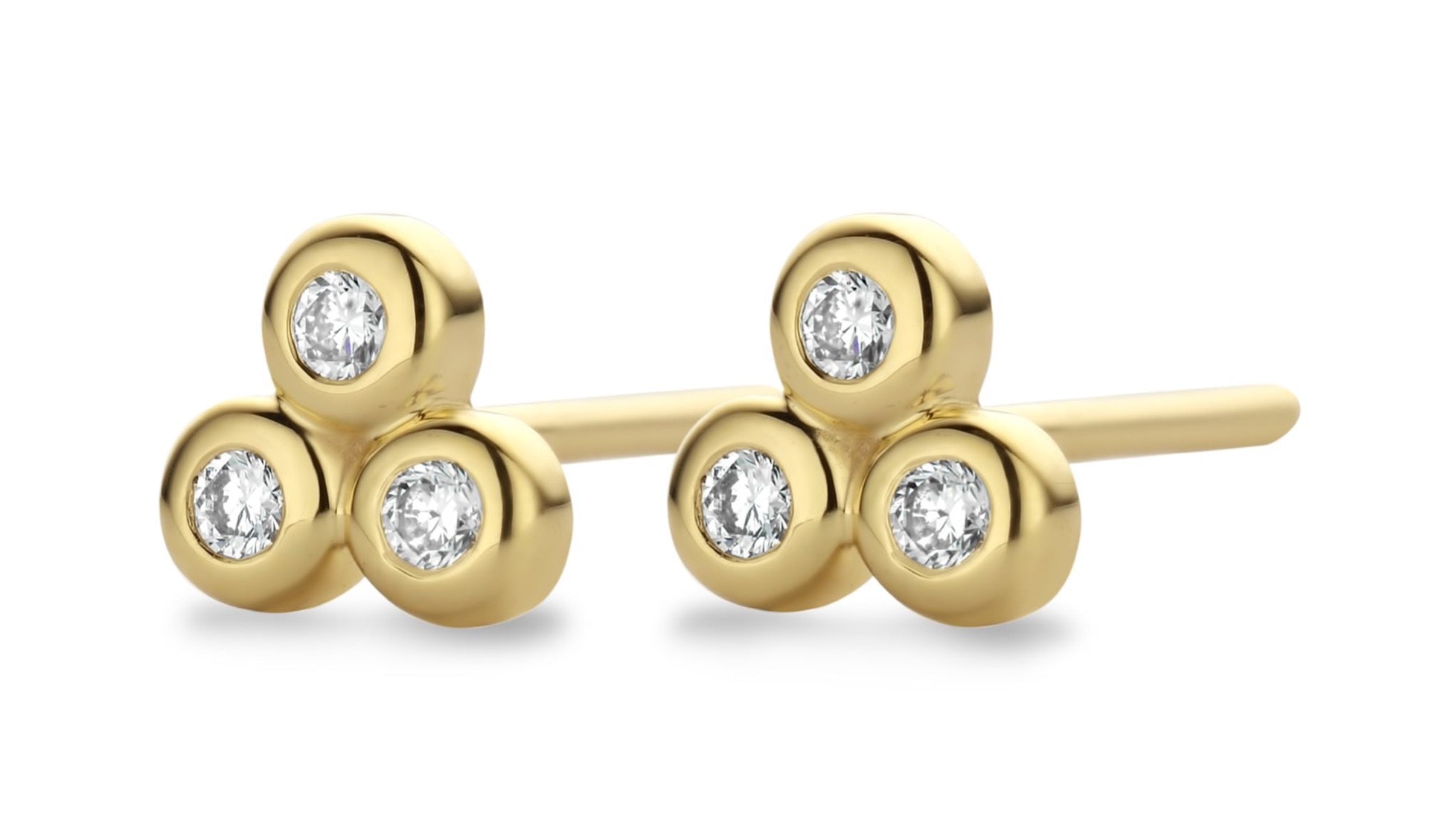 Triangle 14 Karat Guld Ørestikker fra Spirit Icons med Brillanter 0,06 Carat W/VS
