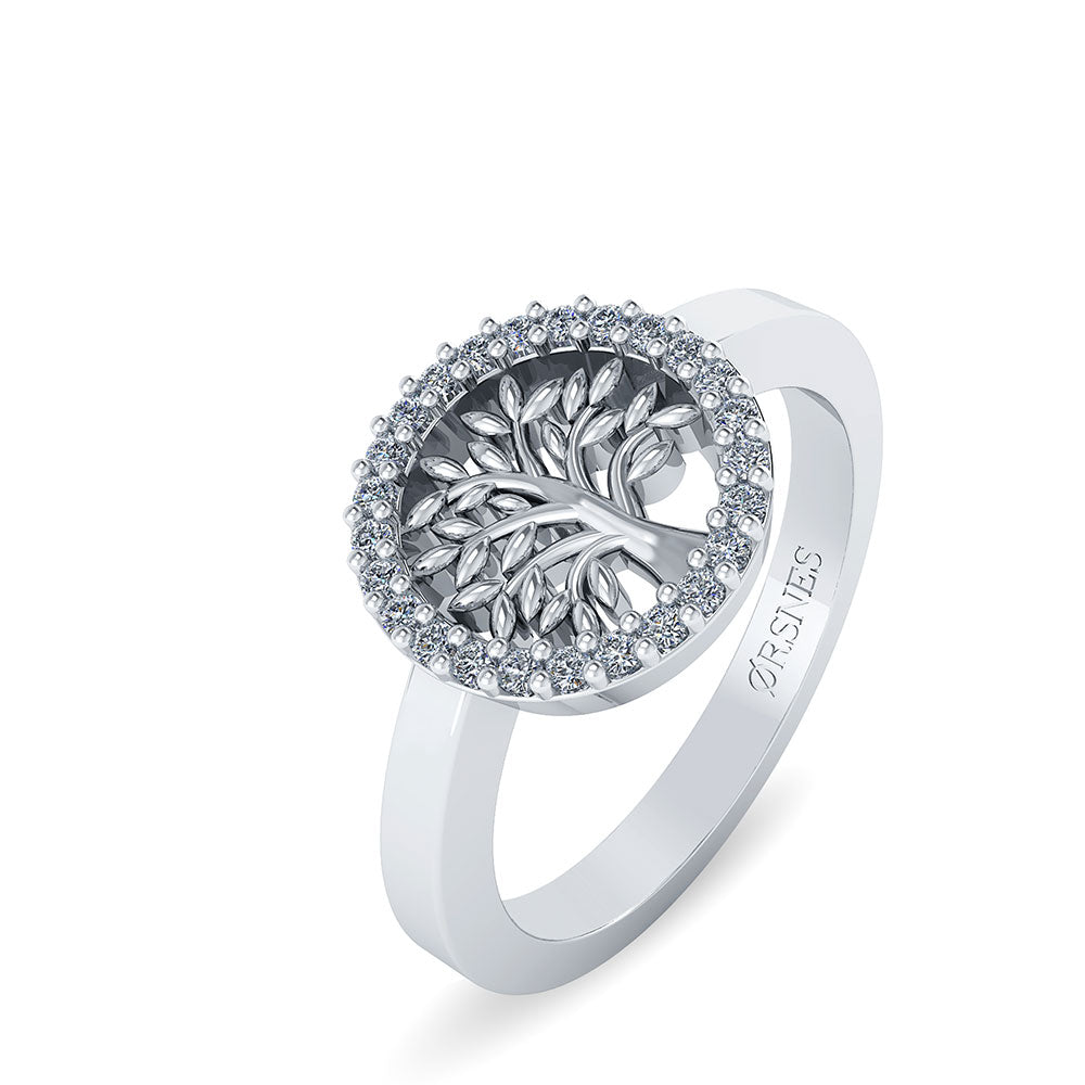 Livets Træ Sterling Sølv Ring fra Smykkekæden ORSN016S