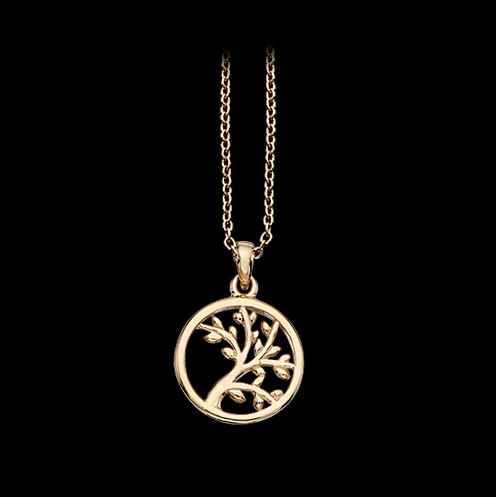 VEDHÆNG LIVETS TRÆ 12 MM. 8 KT. M/SØLVK.