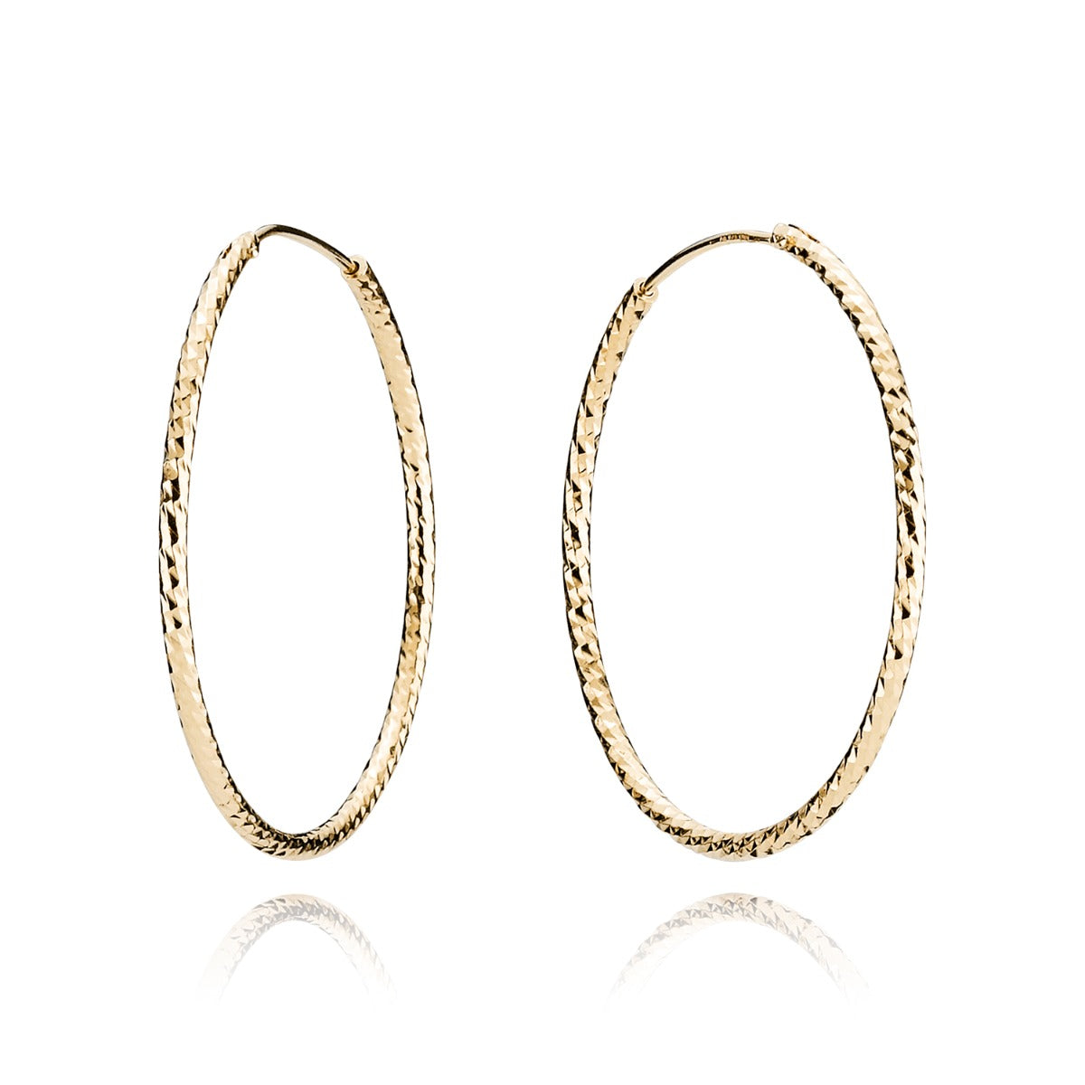 Creol Twist 1,8/30 Mm Forgyldt Sølv Øreringe fra BNH