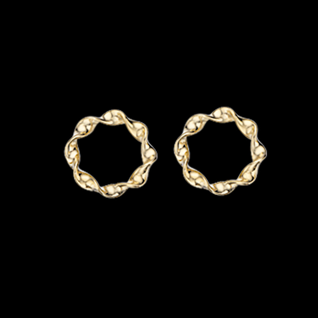 ØREPYNT SNOET CIRKEL 8 KT.