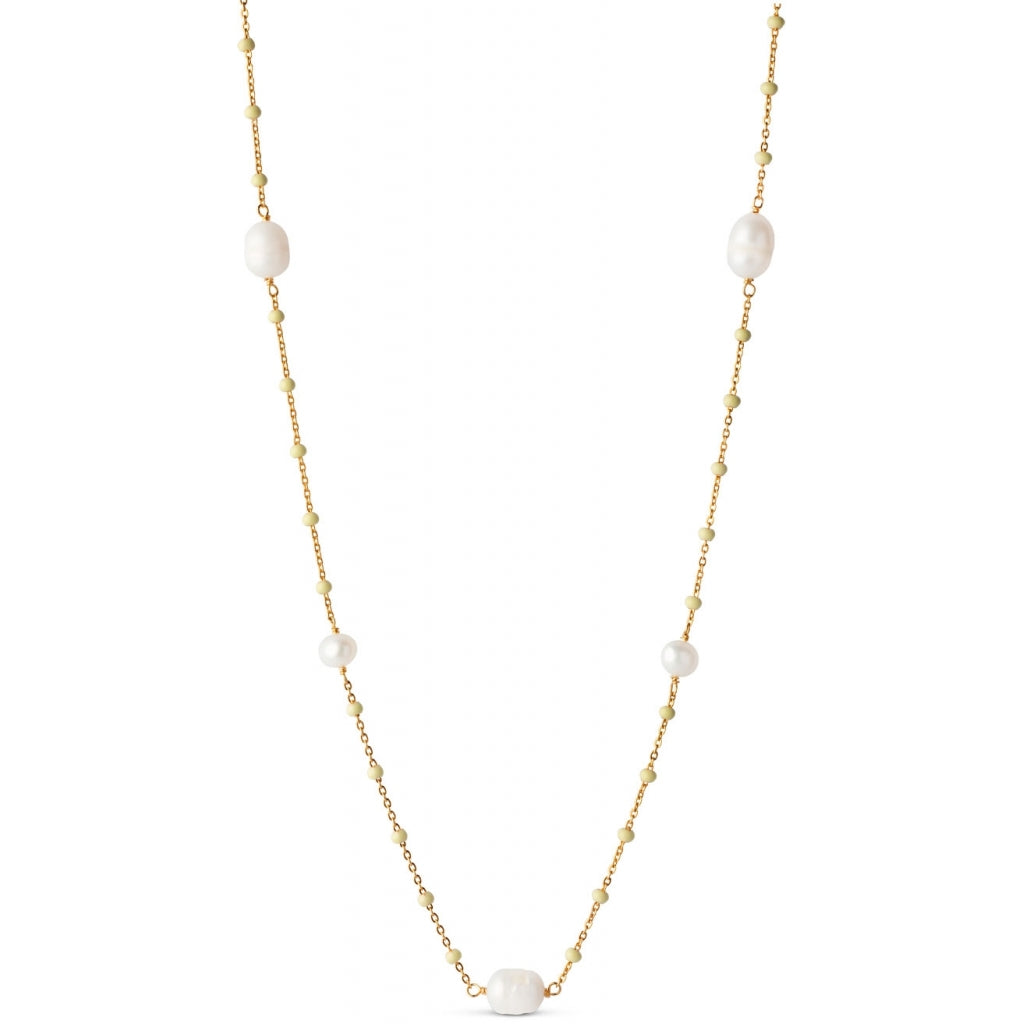 Enamel Lola Perlita Halskæde i Forgyldt Sølv N68G