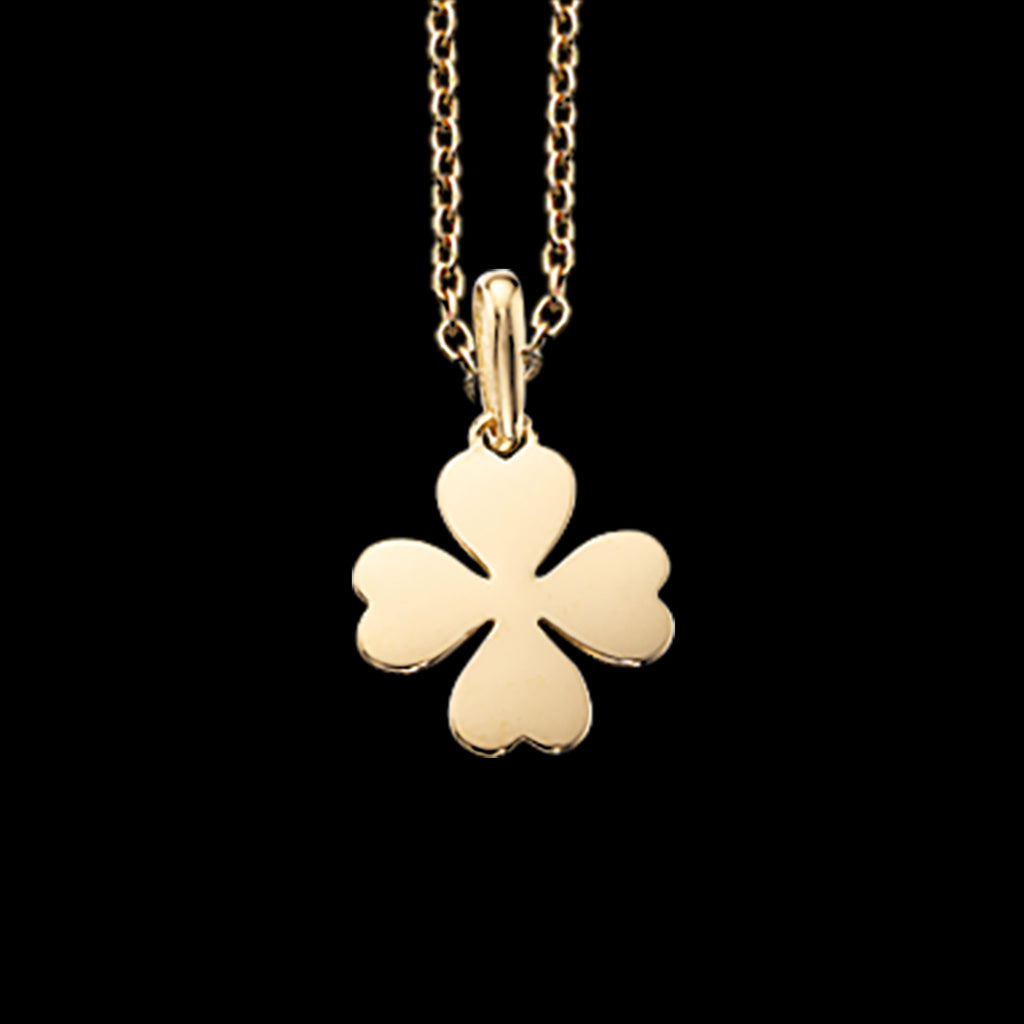 VEDHÆNG FIRKLØVER 8 KT. M/SØLVKÆDE