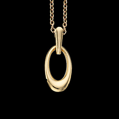 VEDHÆNG OVAL 8 KT. M/SØLVKÆDE