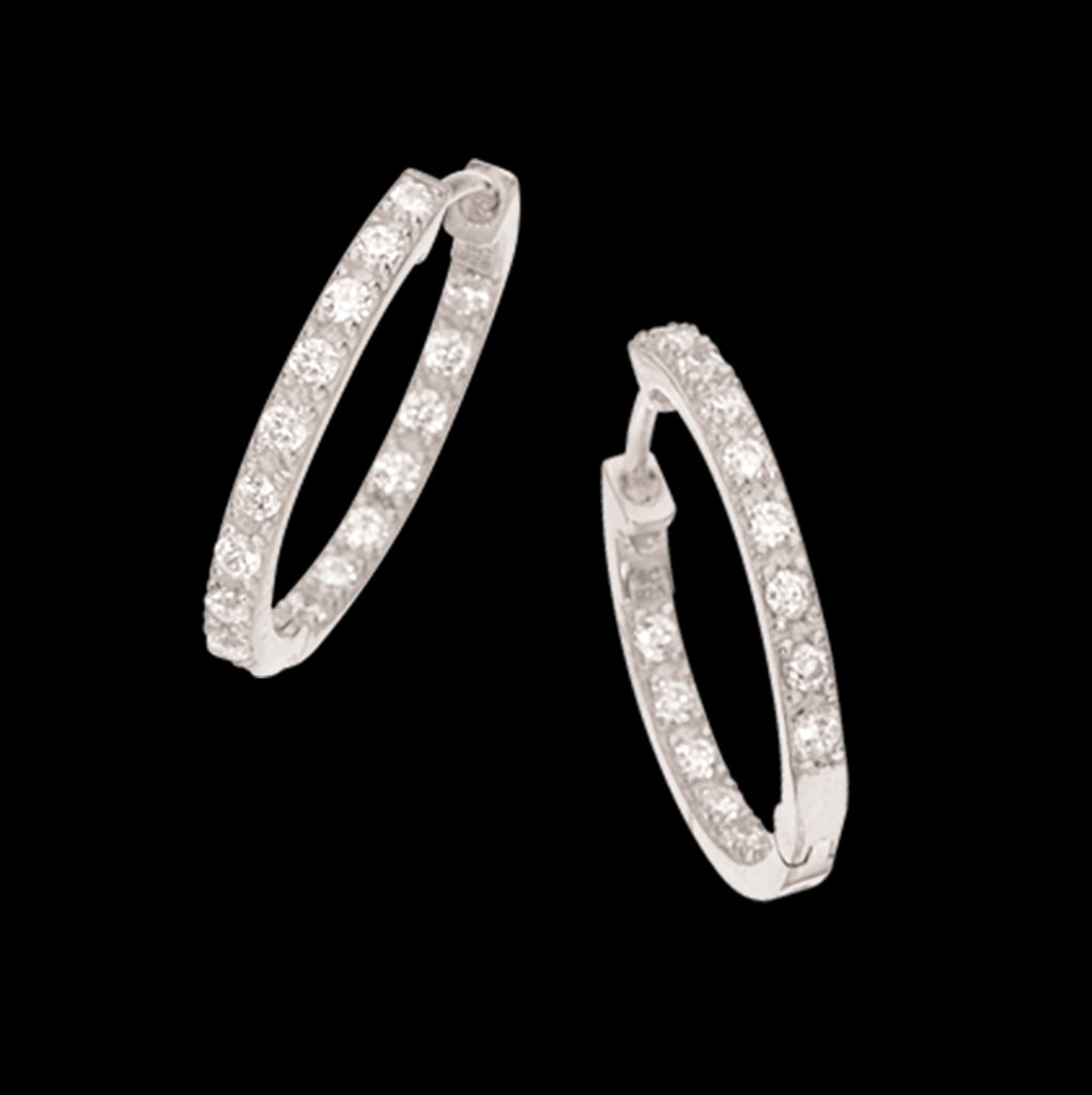 SOHO CREOLER 16 MM CUBIC ZIR. SØLV RH.