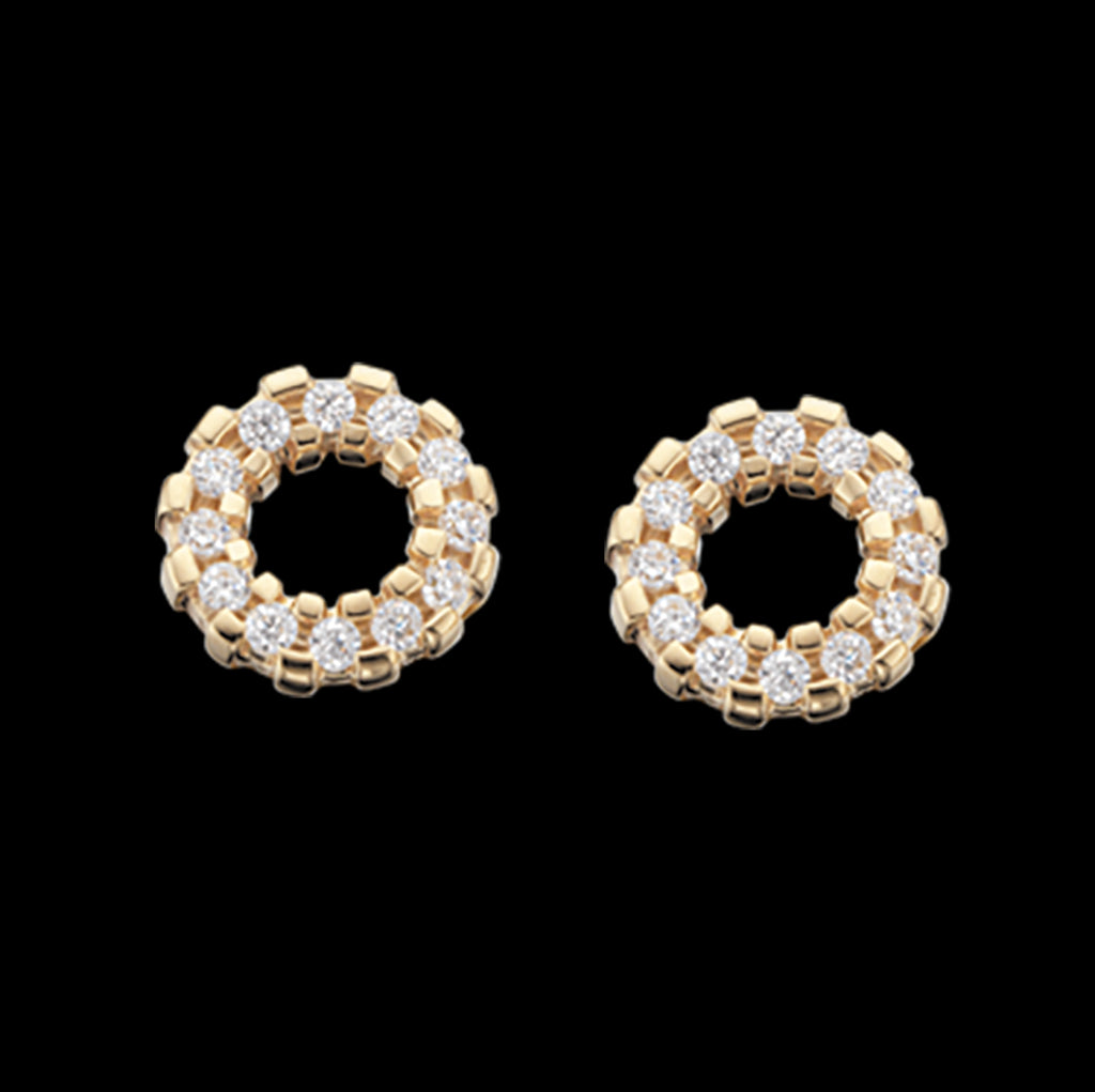 ØREPYNT CIRKEL CUBIC ZIR. 8 KT.