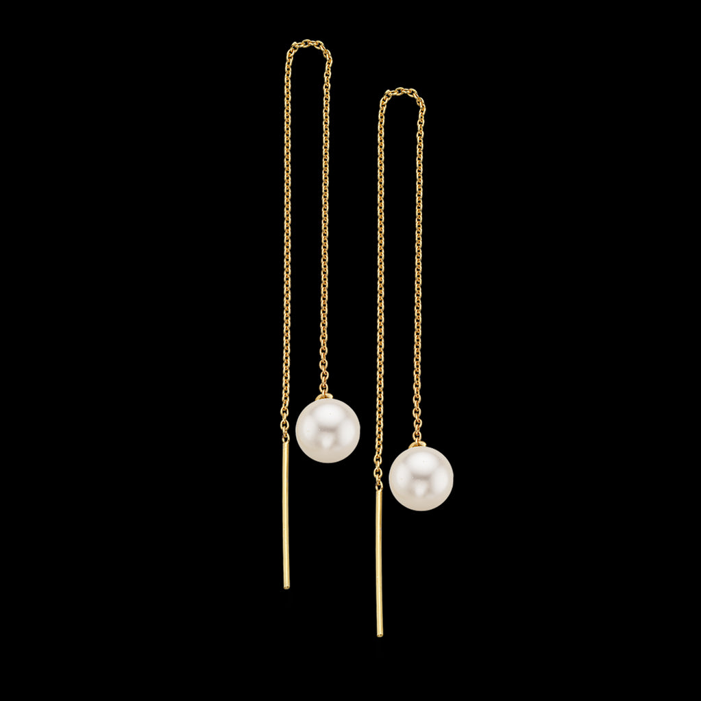 ØREKÆDER SWAROVSKI PERLE SØLV FG.