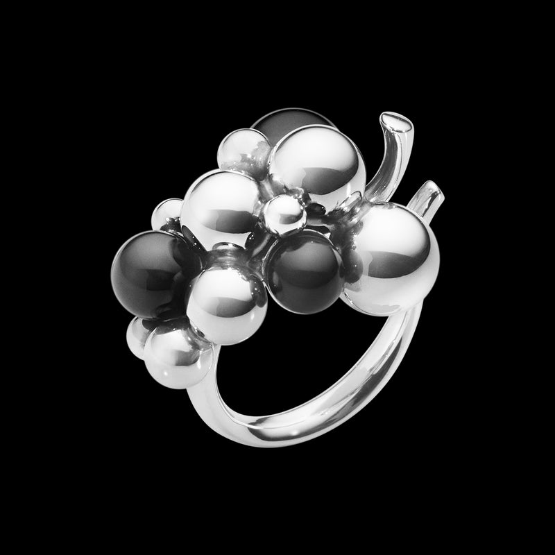 GRAPE MEDIUM RING 551H SØLV, OXIDERET, S