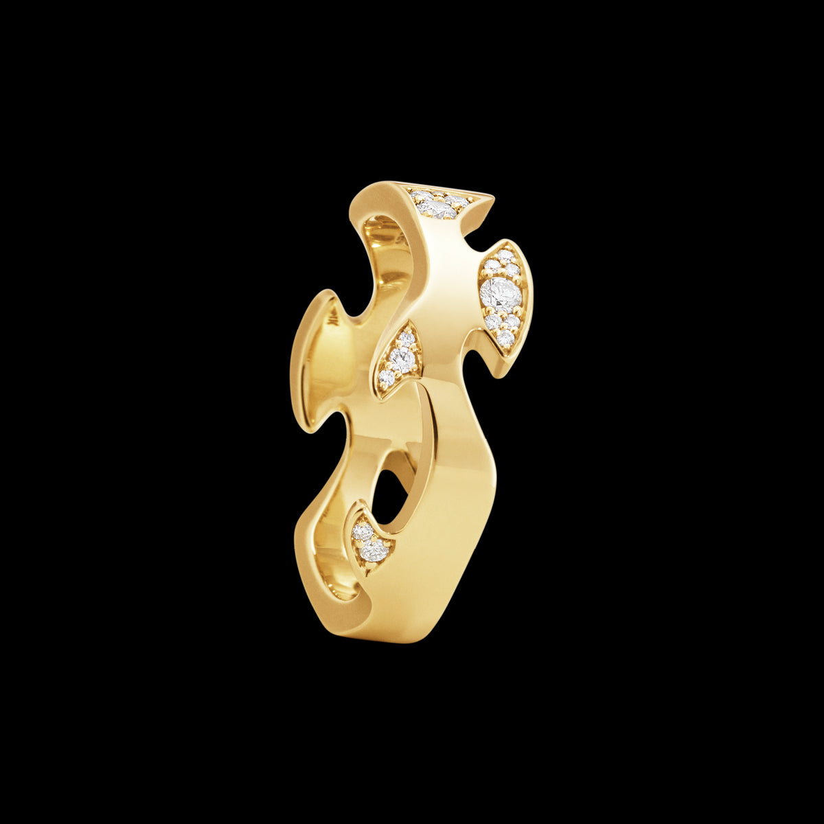 G.J.18KT.RING 0,11CT.FUSION CENTRE CLOUD