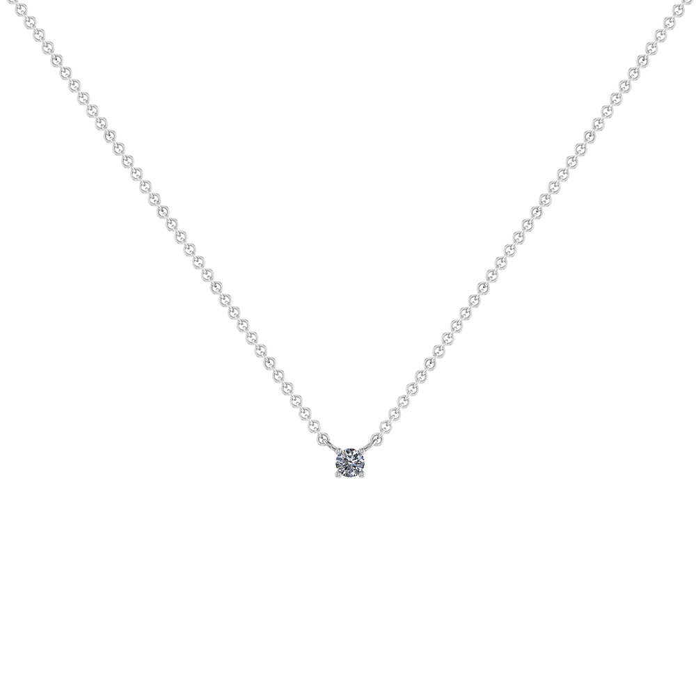 Henrik Ørsnes Design Diva 18 Karat Hvidguld Halskæde fra med Brillant 0,14 Carat TW/SI