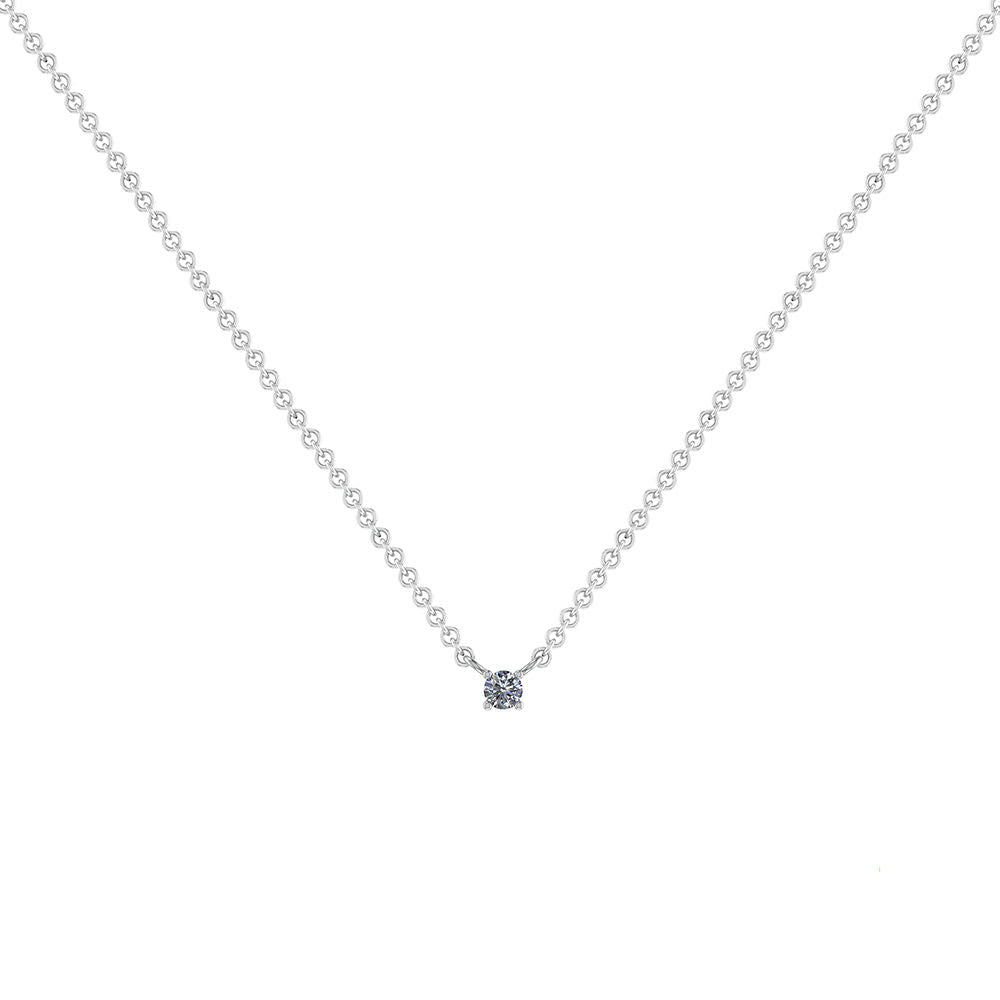 Henrik Ørsnes Design Diva 18 Karat Hvidguld Halskæde fra med Brillant 0,08 Carat TW/SI