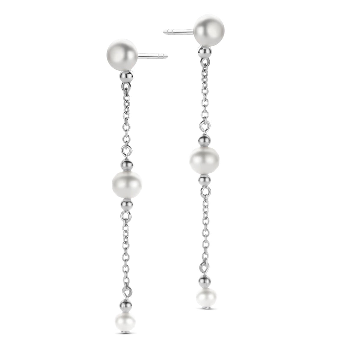 Athena Hanger Sterling Sølv Øreringe fra Spirit Icons med Ferskvandsperler