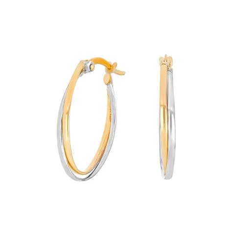 8KT. GULDCREOLER BICOLOR OVAL