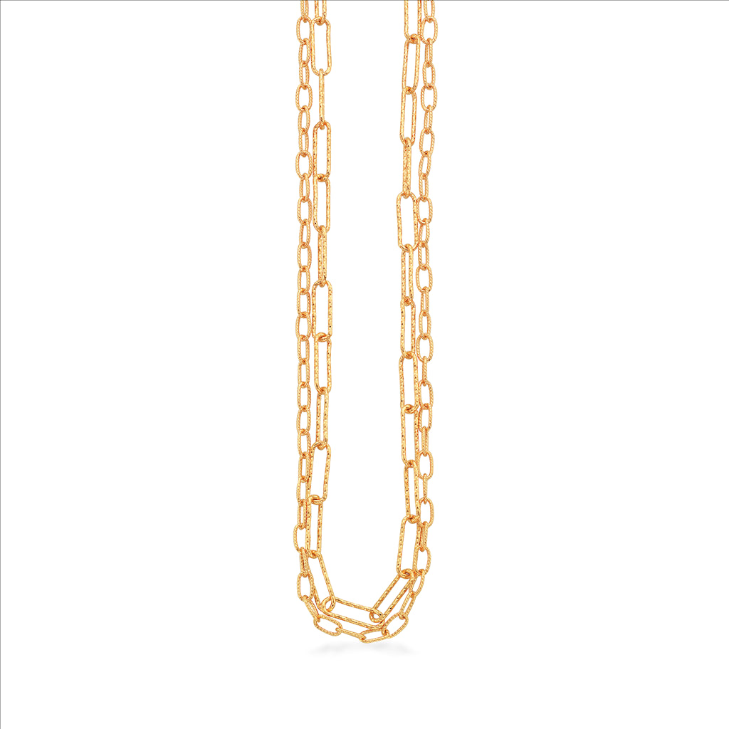 HALSKÆDE DB. RK. LINKS SØLV FG. 42+5CM