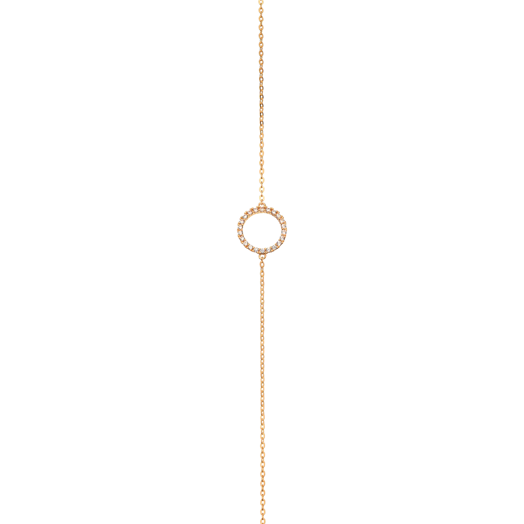 ARMBÅND CIRKEL CUBIC ZIR. 8 KT.