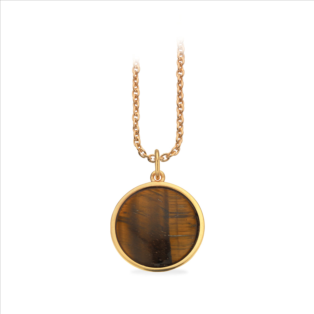 VEDHÆNG HERRE TIGERØJE SØLV FG. M/KÆDE