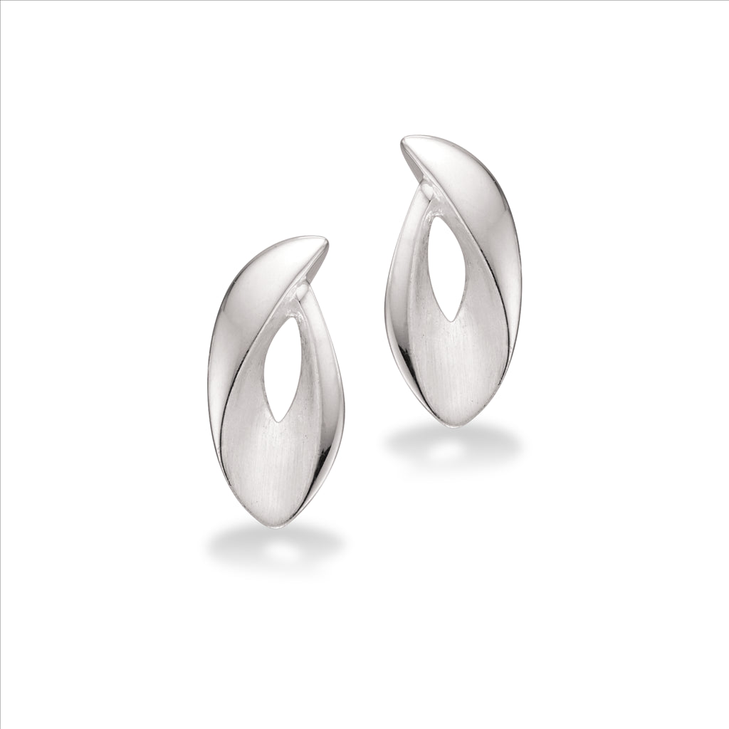 ØRERINGE MAT/BLANK SØLV