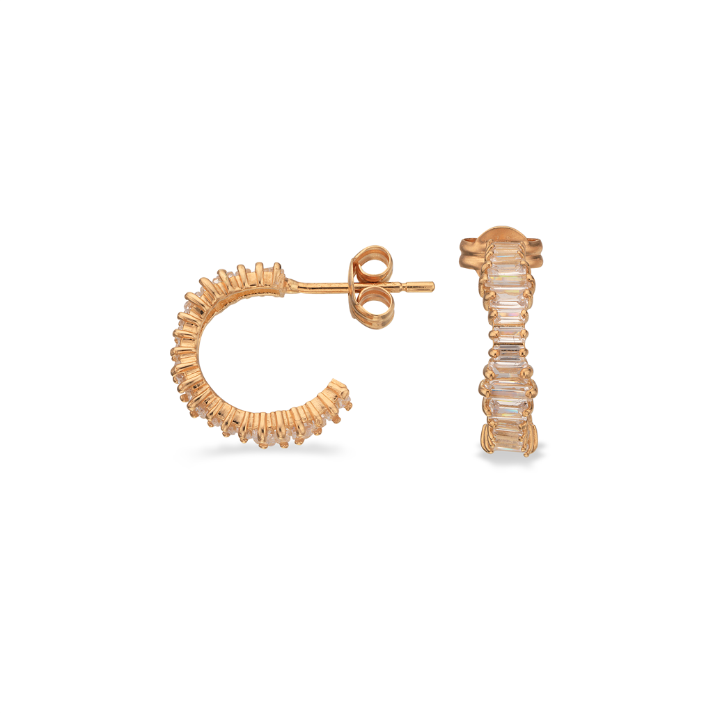 HALVCREOLER BAGUETTE CUBIC ZIR. 8 KT.