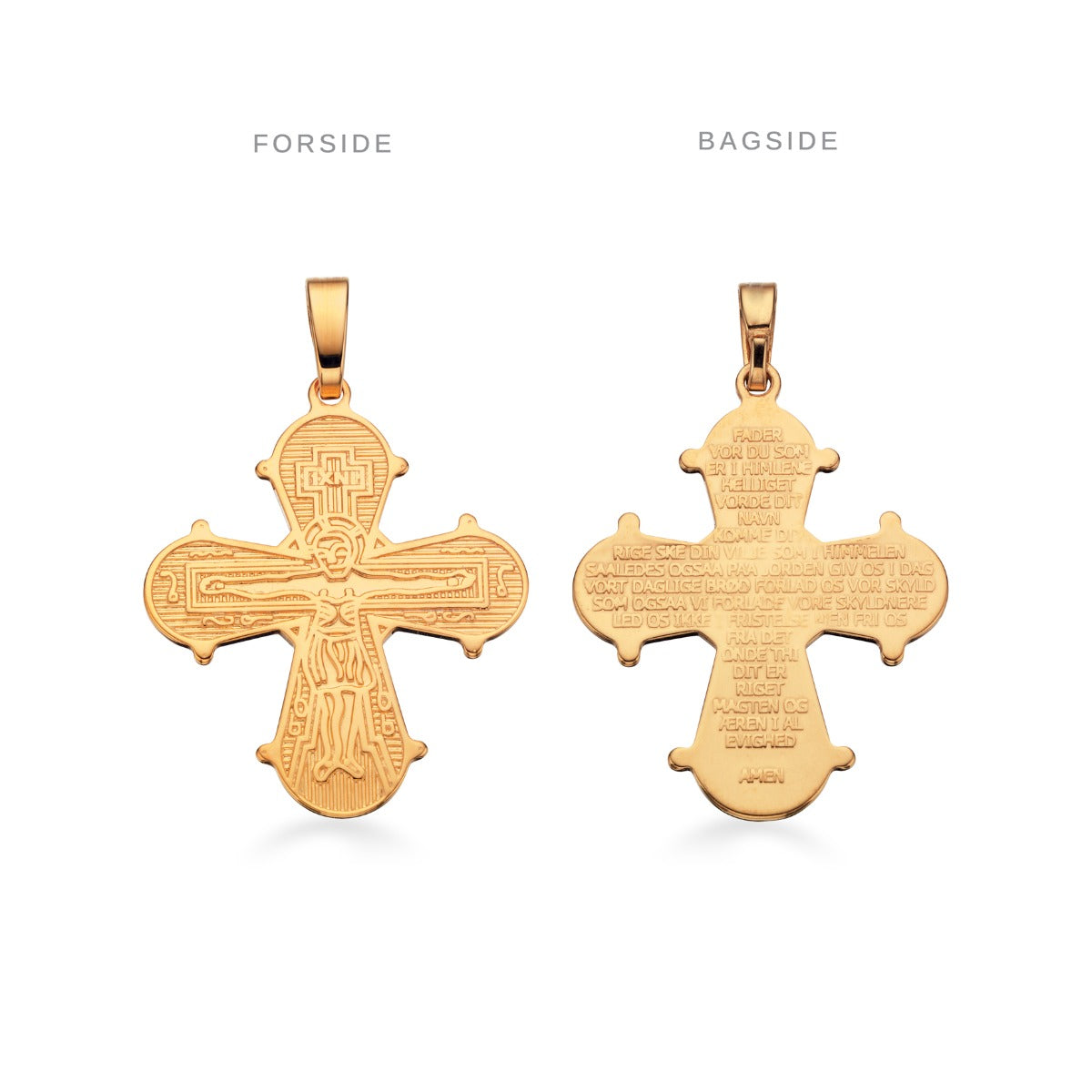 DAGMARKORS MELLEM M/FADERVOR 21 X 19 MM. 8 KT.