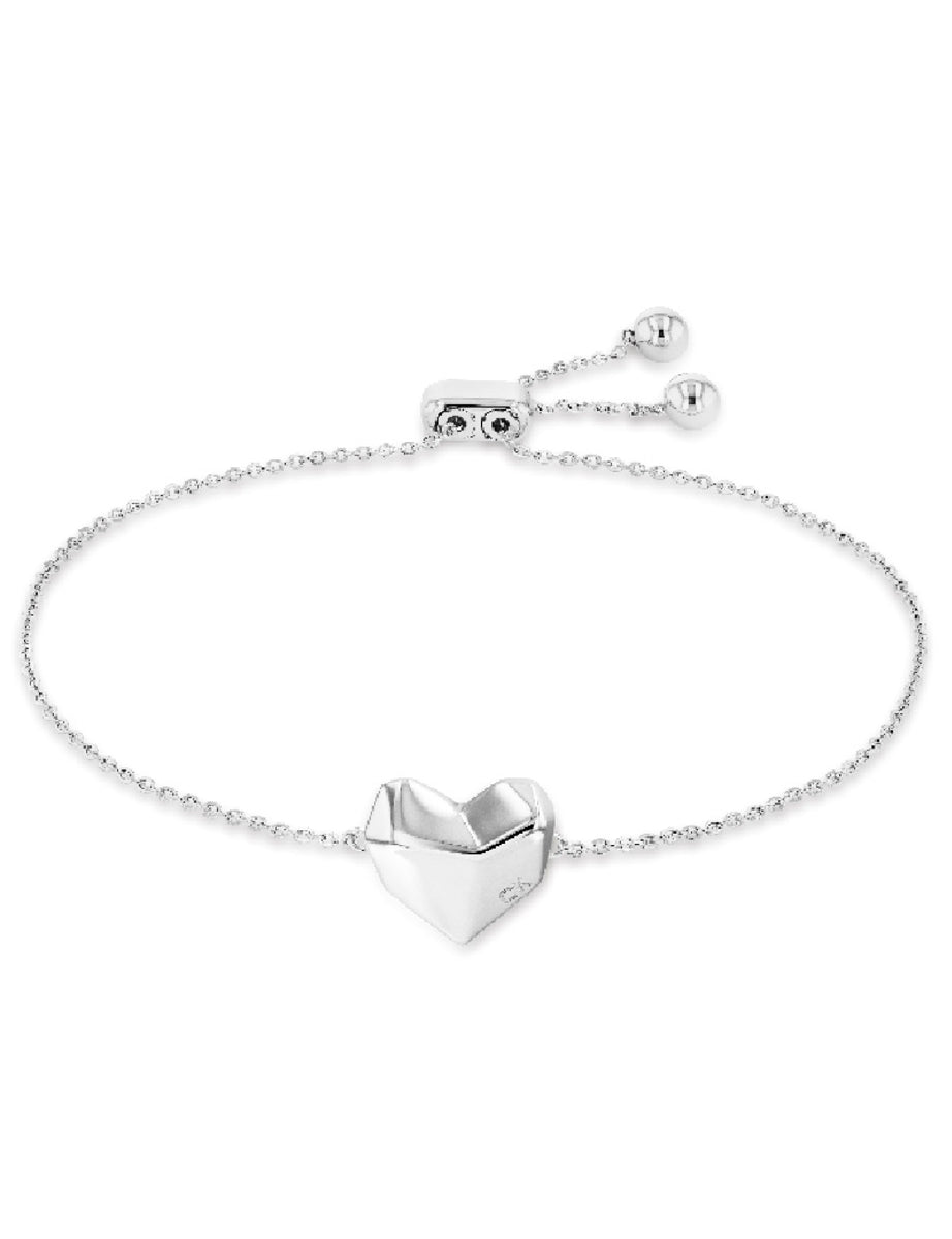 CALVIN KLEIN FACETED HEART BRACELET 16,5