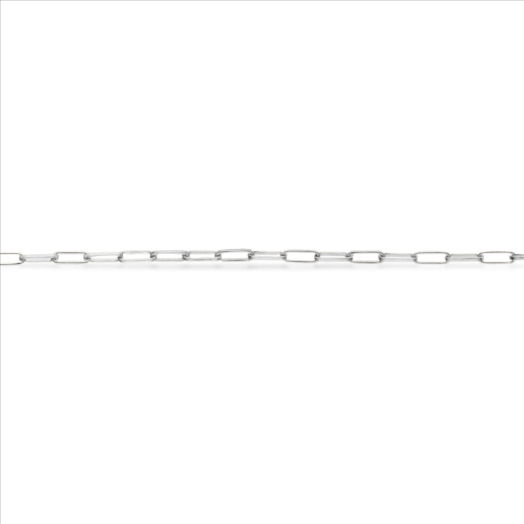 ANKELKÆDE LONG LINKS SØLV RH.