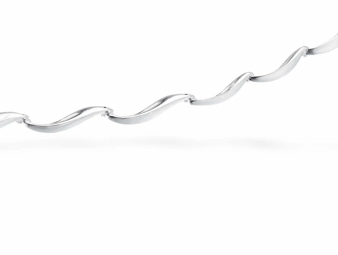 HALSKÆDE MAT SØLV 42+3CM