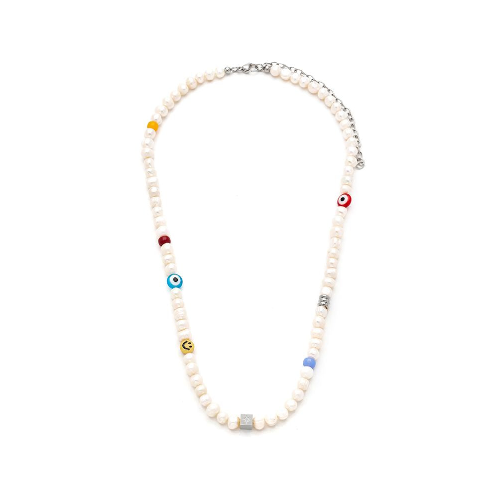 Guld Double Halskæde fra Samie med Perle Mix X2010SWS