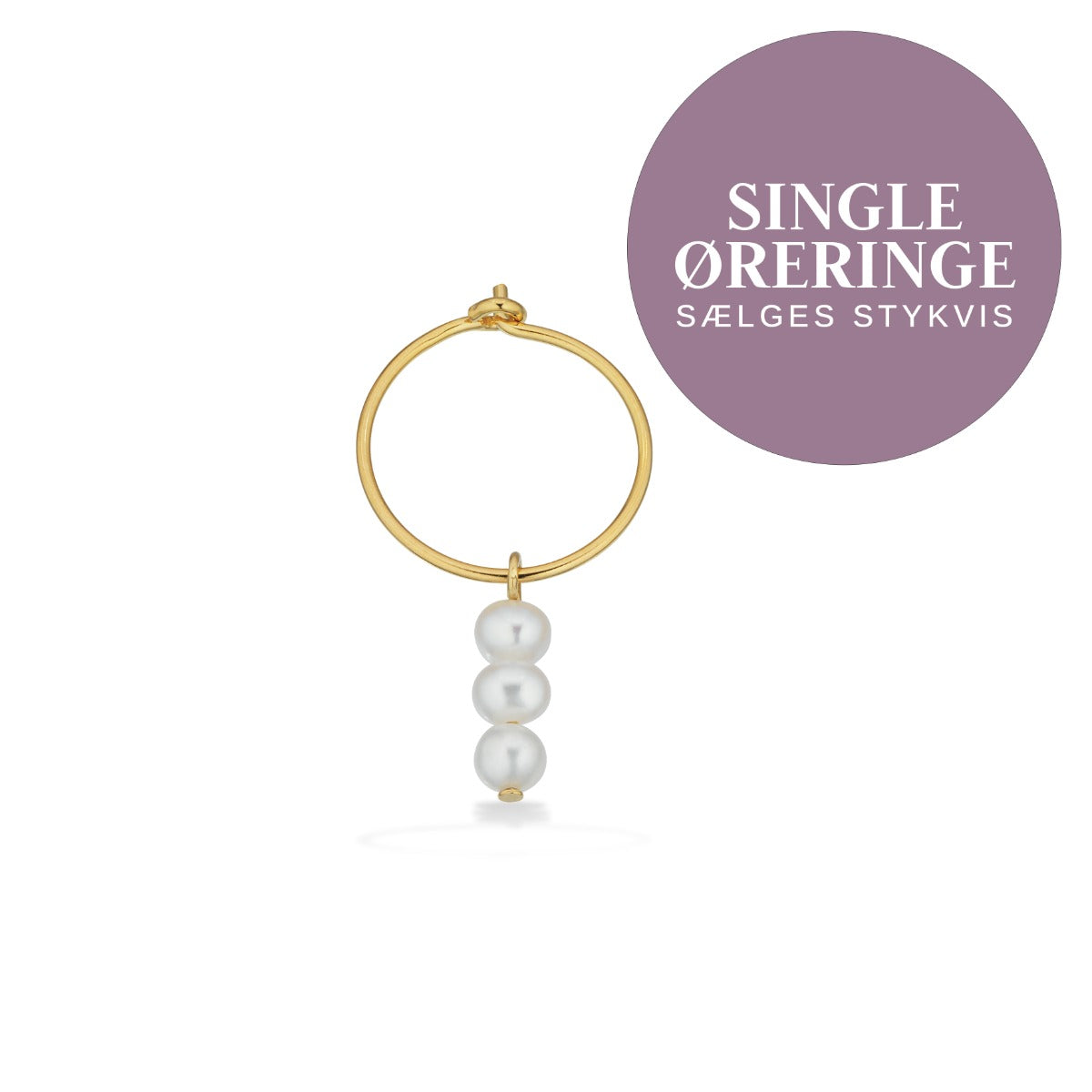 SINGLES CREOL PERLE SØLV FG.