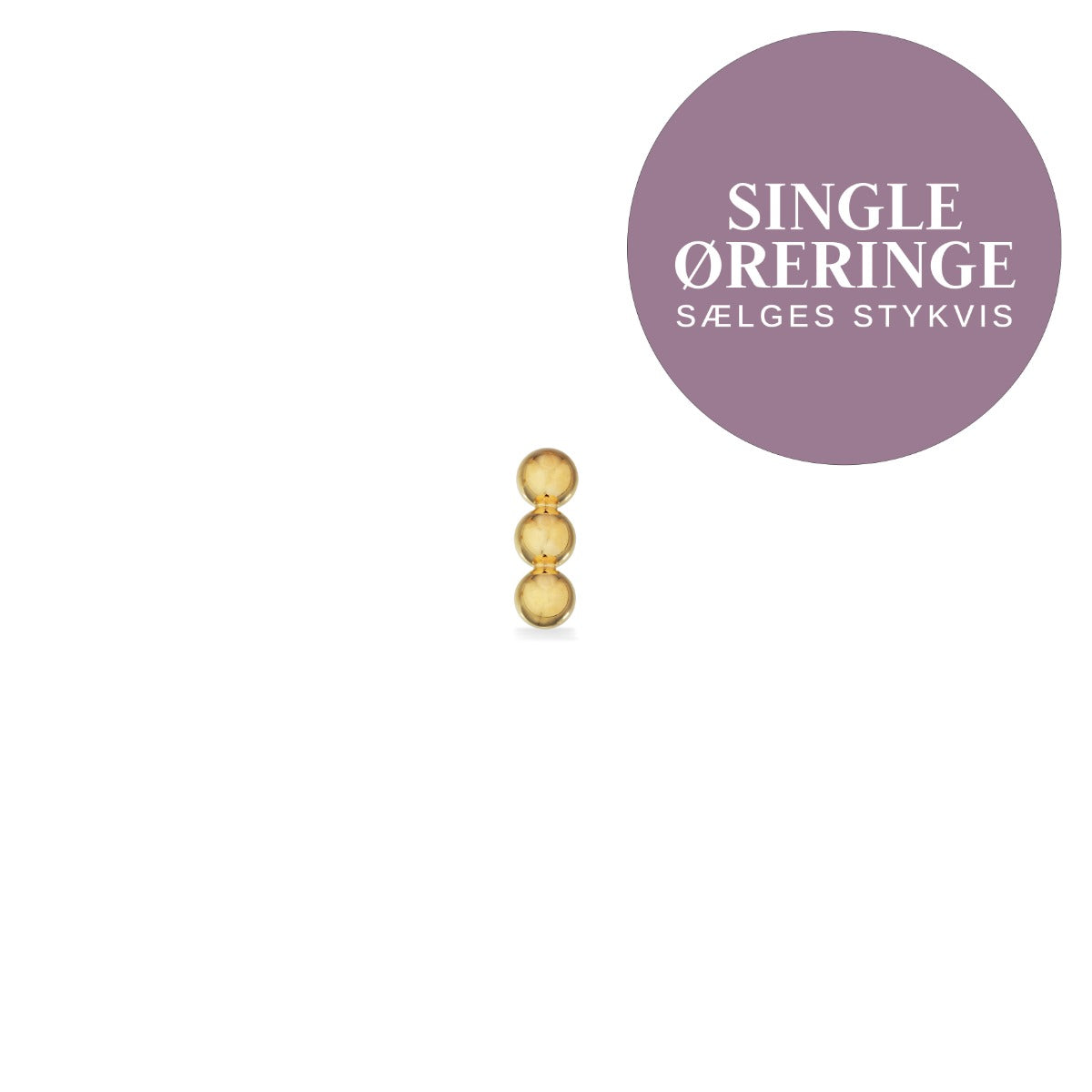 SINGLES ØRERING 3 KUGLER SØLV FG.