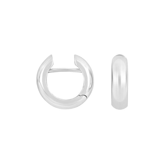 RHOD. SØLV SYSTEM-CREOLER STELLA 16X5MM