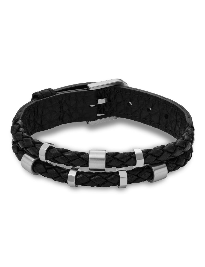 FOSSIL ARMB.LÆDER SORT