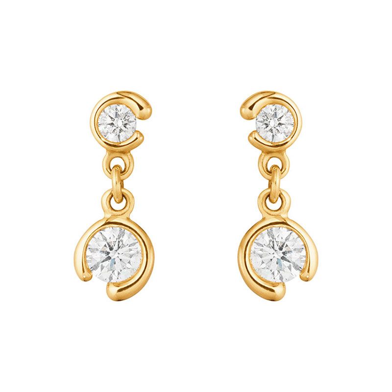 G.J.18KT.ØRERING 0,40CT.MERCY DOUBLE