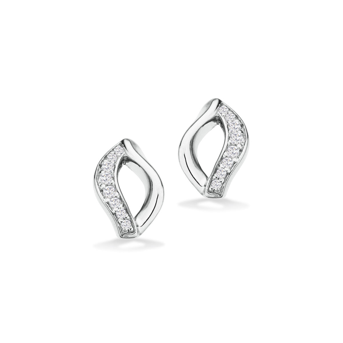 ØRERINGE CUBIC ZIR. SØLV PT.