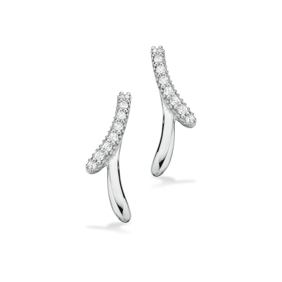 ØRERINGE CUBIC ZIR. SØLV RH.