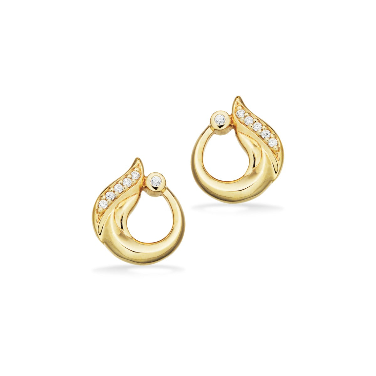 ØRERINGE CUBIC ZIR. 8 KT.