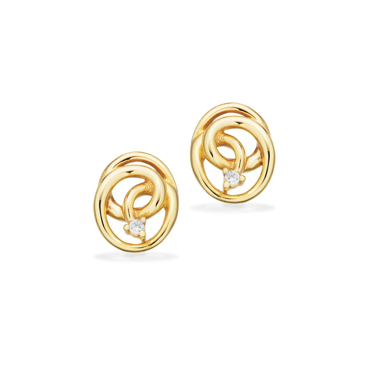 ØRERINGE CUBIC ZIR. 8 KT.